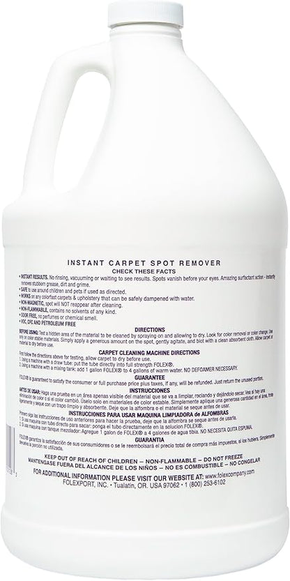 FOLEX Instant Carpet Spot Remover Carpet Cleaner - 128 oz - Removes Pet Accidents, Grease, Red Wine and More