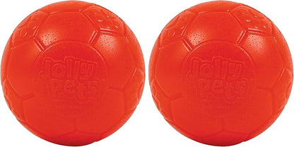 Jolly Pets Mini Jolly Soccer Ball; Floating-Bouncing Dog Toy; 3" Orange (Pack of 2)