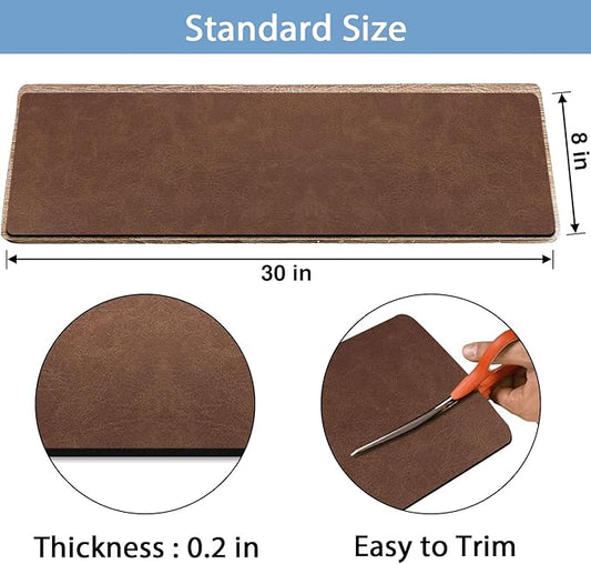 Rubber Carpet Stair Treads Non Slip Set of 15, 8"x30" Stairway Mat Stair Rug, Reusable Staircase Covers Step Pads for Pet, Kids and Elderly, Deep Brown
