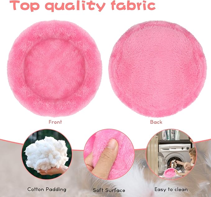 BWOGUE Hamster Bed,Round Velvet Warm Sleep Mat Pad for Hamster/Hedgehog/Squirrel/Guinea Pig/Rats and Other Small Animals