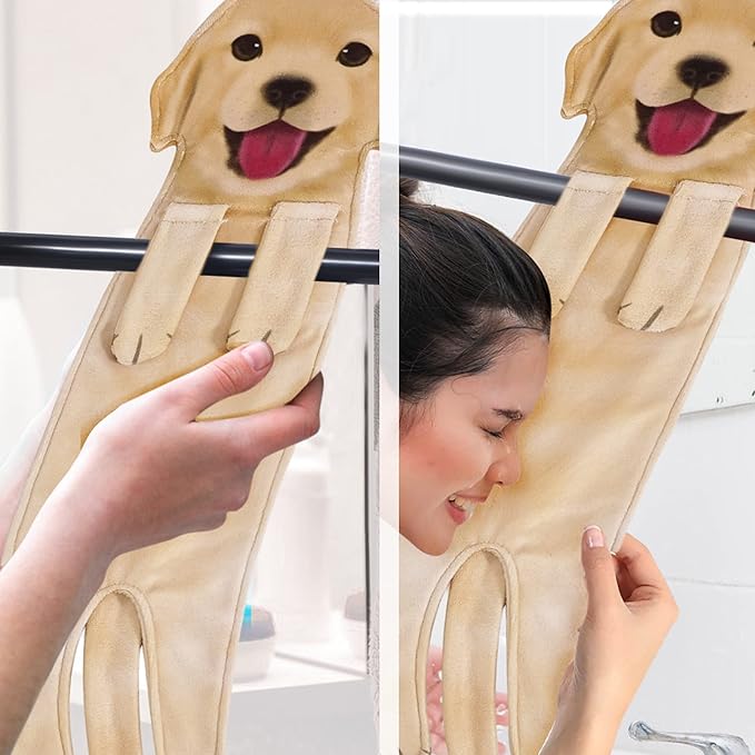 AGRIMONY Funny Golden Retriever Dog Hand Towels for Bathroom Kitchen -Easter Mothers Fathers Dog Mom Dad Gifts for Women Men Teens Kids- Cute Towels Decor Valentines Housewarming Birthday Gifts Ideas