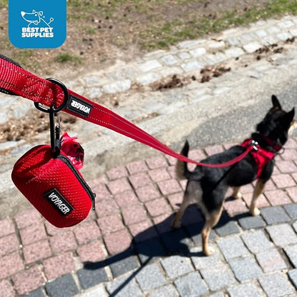 Best Pet Supplies 2-Pack Dog Poop Bag Holder Leash Attachment, Color, Reusable Mesh Dispenser Pouch for Travel, Walking, Park, and Outdoor Use, Soft and Durable with Clip-On - Mesh Royal Blue