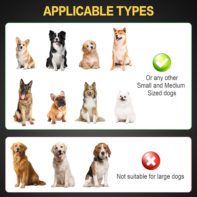Dog Head Lights for Small and Medium Sized Dogs, 3 Light Modes Dog Collar Light, USB Rechargeable Waterproof Pet Walking Accessories, for Dog Lights for Night Walking Camping