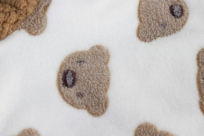 GabeFish Dog Cape Blanket for Small Dogs, Cute Puppy Fleece Pajamas, Cats Cold Weather Coat Wraps with Hood Brown Large