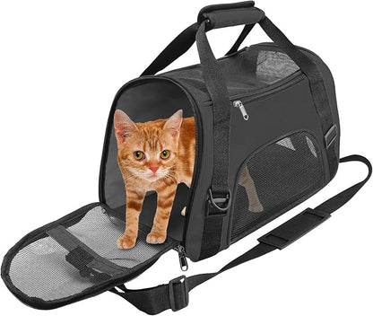 YLONG Cat Carrier Airline Approved Pet Carrier,Soft-Sided Pet Travel Carrier for Cats Dogs Puppy Comfort Portable Foldable Pet Bag,Airline Approved