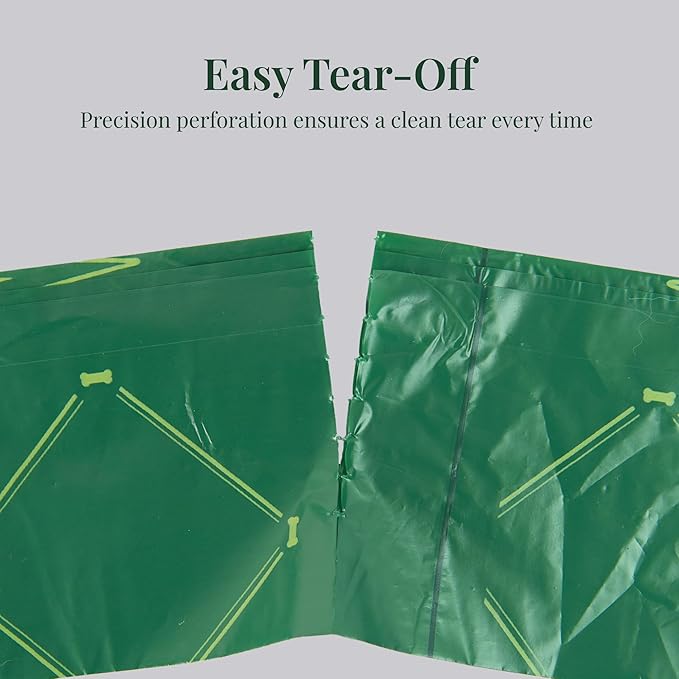 Extra Thick Dog Poop Bags Rolls, Leak-Resistant Pet Waste Bags, 120 Count (8 Rolls), 9x13 in Large, Lavender Scented, Fits Most Dispensers, Green