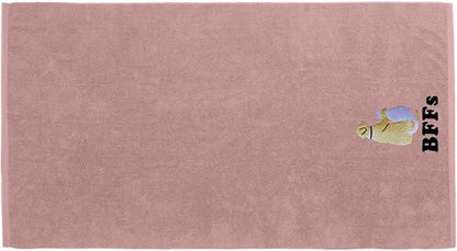 DAN RIVER Dog Towel - Pack of 1, 100% Cotton, 20x40, Ultra Soft 450 GSM, Super Absorbent & Quick Drying Towel for Dogs, Cats, and Other Pets, Dusty Rose.