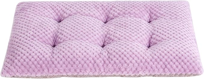 WONDER MIRACLE Fuzzy Deluxe Pet Beds, Super Plush Dog or Cat Beds Ideal for Dog Crates, Machine Wash & Dryer Friendly (23" x 35", L-Lavender)