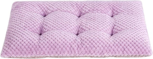 WONDER MIRACLE Fuzzy Deluxe Pet Beds, Super Plush Dog or Cat Beds Ideal for Dog Crates, Machine Wash & Dryer Friendly (23" x 35", L-Lavender)