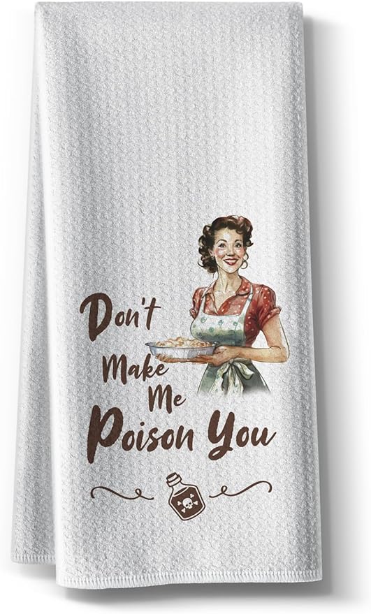 Joked Kitchen Towels Gifts- Funny Cute Smell Like Saying Hilarious Absorbent Dish,Microfiber Bar Towel,Best Gift for Mom Women Hostess New Home 16" x 24”