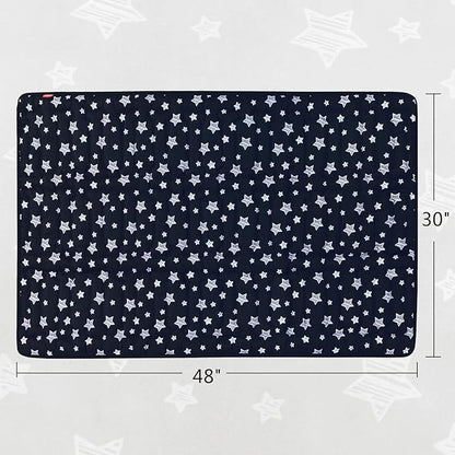 Dog Crate Mat (48" X 30"), Soft Dog Bed Mat with Cute Prints, Personalized Crate Pad, Anti-Slip Bottom, Machine Washable Kennel Pad, Black