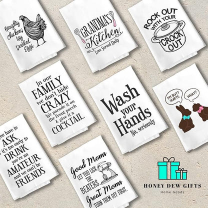 Honey Dew Gifts Funny Towels, If My Dog Makes You Feel Uncomfortable Kitchen Towel, Dish Towel, Kitchen Decor, Multi-Purpose Pet and Dog Lovers Towel, 27 inch by 27 inch Towel, 10353