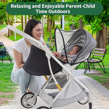 DUOMI 2-in-1 Stroller Sun Shade and Mosquito Net Cover - Universal Breathable Baby Cover With Two-Way Zipper for Extender