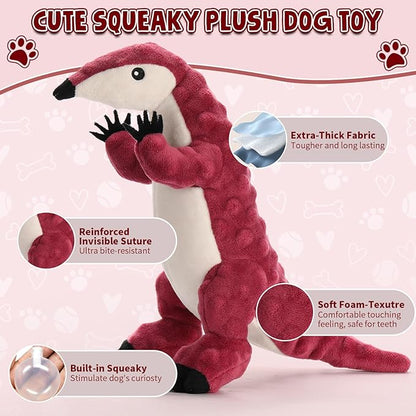 Plush Chew Toys for Large Dogs, Squeaky Dog Toys, Stuffed Animal Dog Plush Toy for Small Medium and Large Breed, Pet Toys for Dogs to Keep Them Busy, Interactive Tough Dog Toy