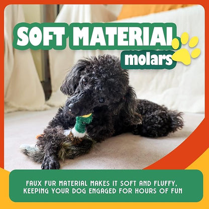 ALL FOR PAWS Duck Squeaky Doy Toy, Duck Dog Toy for Medium Large Breed, Puppy Fetch Toy with Squeaker, Plush Chew Dog Toy, 18 x 9.1 x 3.9 inches, Classic - Mallard L