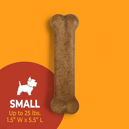 Nylabone Original Bone Strong Chew Toy for Dogs Made with Real Chicken, Durable Dog Chew Bones for Aggressive Chewers, Long-Lasting Flavor Keeps Dogs Busy, Small Dog Toys - Up to 25 lbs, 1 Count