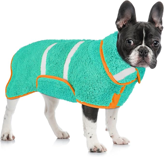 Dog Bathrobe Super Absorbent Dog Towels Large Quick Drying Robes for After Bath Soft Adjustable Warm Keeping Dogs Towel(S-XXL)