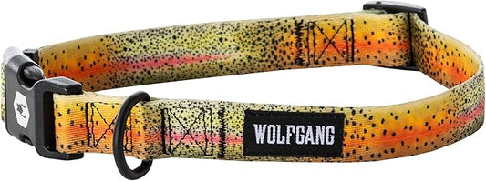 Wolfgang Heavy Duty, Adjustable Dog Collar with Quick Release Nylon Buckle for Walking & Training, CutBow Print, Medium
