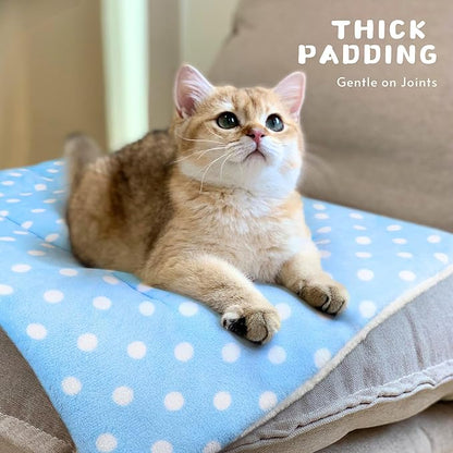 2 Pack Cat Blanket for Indoor Cats Ultra Soft and Warm Calming Cat Bed Fleece Pet Mat for Anxiety and Stress Washable Kitten Blanket