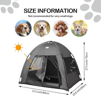 Cat Tent Outdoor/Indoor, Cat and Dog Waterproof Tent House, Outdoor Dog Bed Washable, Indoor/Outdoor Cave Nest Bed Small Dog Tent for Cat, Bunny and Small Animal (Gray, L)