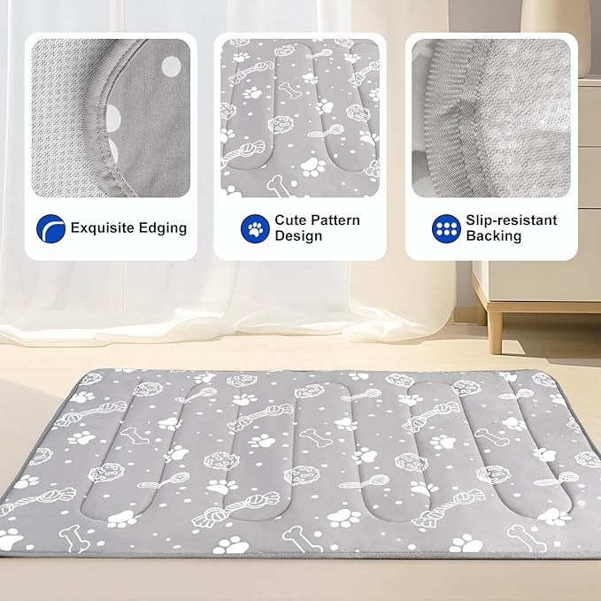 MH MYLUNE HOME Upgrade Cooling Mat for Pets,30”x20” 300g Reinforced Padding &Cool-Chill Fiber, Heat-Absorbing Color-Changing Pet Pad, Foldable Summer Bed