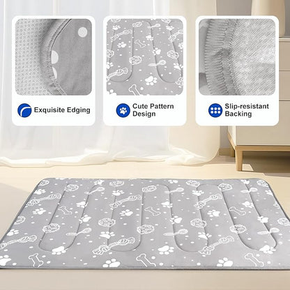 MH MYLUNE HOME Upgrade Cooling Mat for Pets,30”x20” 300g Reinforced Padding &Cool-Chill Fiber, Heat-Absorbing Color-Changing Pet Pad, Foldable Summer Bed