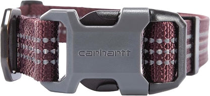 Carhartt Nylon Webbing Dog Collar, Fully Adjustable W/Durable Side Release Buckle, Deep Wine, Large