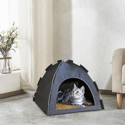Foldable Pet Tent for All Season, Outdoor Cat House, Cat Tents for Indoor Cats, Breathable Cats Bed Cave, Dog House Indoors, Small Dog House, Pet House for Outdoor and Indoor