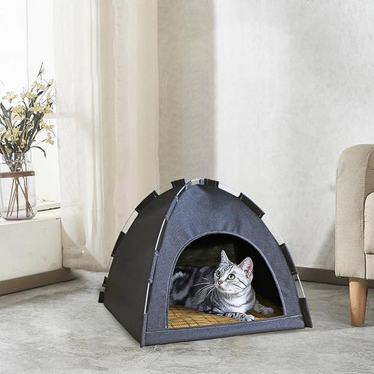 Foldable Pet Tent for All Season, Outdoor Cat House, Cat Tents for Indoor Cats, Breathable Cats Bed Cave, Dog House Indoors, Small Dog House, Pet House for Outdoor and Indoor