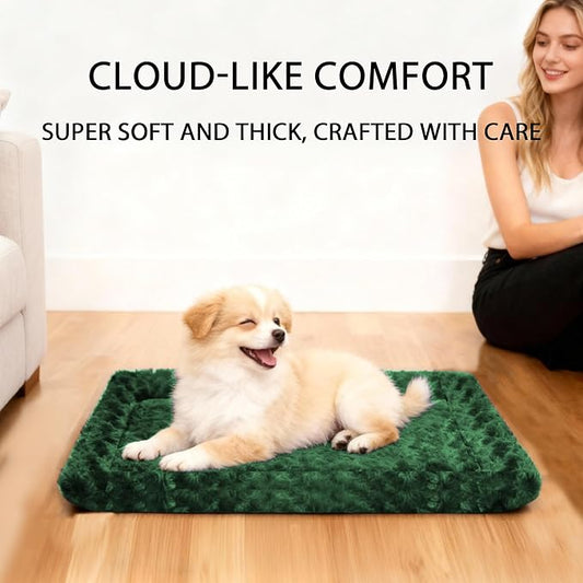 Soft Reversible Dog Mat - Dual-Sided Design for All Seasons - Machine Washable for Crates, Travel, and Home