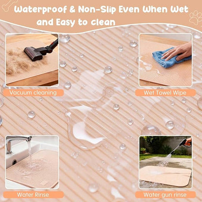 Dog Grooming Table Mat Pad Non Slip，Silicone Durable Premium Non-Slip Dog Bath Mat，Slip Mat - Bathing Mat for Pets，22.45inchX15.75inch (Khaki)