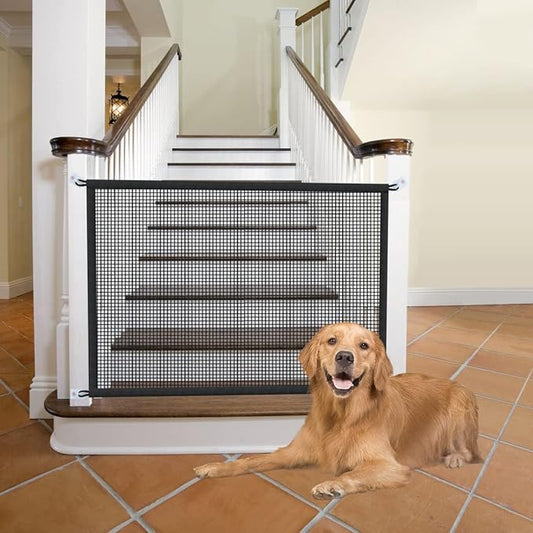 2-Pack Dog Gate for Stairs Pet Gates for The House: Dogs Screen Mesh Gate for Doorways Stairways Indoor Safety 29 inches Tall, 38 inch Wide