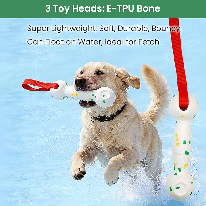 Dog Bungee Tug of War Toy, 4 Pieces Gift for Puppy/Small/Medium Dogs, Indoor Spring Pole Hang Over Door Frame, Outdoor Tether Tug Rope for Yard/Tree, Interactive Pull Toy for Self Play