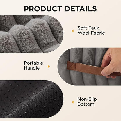 Joydeco Cat Couch for Pets, 36 inch Plush Pet Sofa, Cat Bed for Indoor Cats with Removable Washable Cover, Supportive Pet Sofa, Drak Grey