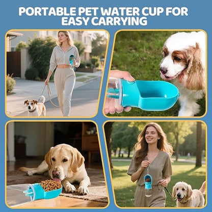 Dog Water Bottle with Food Storage Compartment Portable Pet Dispenser Dogs Stuff Water Bottle Puppy Supplies Portable Travel Dogs Bowls Dog Accessories for Walking and Hiking