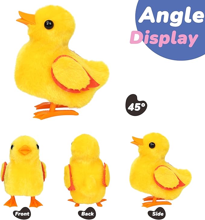 Hopearl Walking Duck Pet Quack Duckling Interactive Electronic Plush Toy Farm Animals Animated Gifts for Toddlers Birthday, Yellow, 8''