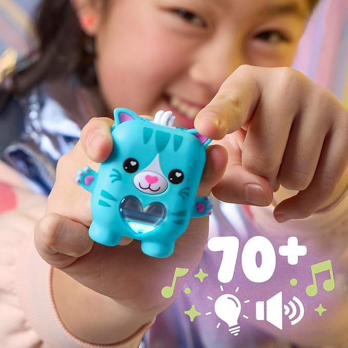 Pawtricia The Blue Kitty, Electronic Pet Cat, 70+ Responses, Interactive Fidget Toys for Girls & Boys Ages 5+