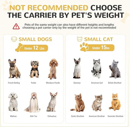 Lekereise Top-Expandable Pet Carrier 18x11x11Inch Delta American United Airline Approved Soft Sided Underseat to 15lbs Travel Carriers for Small Dogs Cats with Locking Safety Zippers Anti-Scratch Mesh