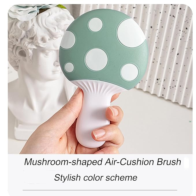 Small Dog Grooming Brush,Mushroom Shaped Puppy Brush Detangling Dog Hair Brushes for Wet or Dry - Perfect for Shih Tzus,Yorkies,Maltipoos - Ideal Puppy Hair Brushes for Maltese Small Breeds (Green)