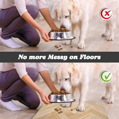 Dog Food Mats for Floors Waterproof, Dog Cat Water Bowl Mats Pet Feeding Absorbent Mat Dog Cat Pet Placemats for Food and Water Wood 24 * 32 inch