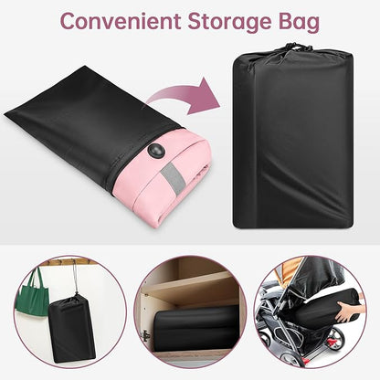 YOREPEK Infant Carseat Cover for Airplane Travel Compatible with All Nuna Pipa Car Seat and Base, Uppababy Mesa and Base, Padded Car Seat Bags for Air Travel, Car Seat Bag with 5 Protective Feet,Pink