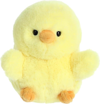 Aurora® Playful Rolly Pet™ Chickadee Chick™ Stuffed Animal - Compact Size for On-the-Go Fun - for Adults, Kids, Birthdays, and Anniversaries - Yellow 5 Inches