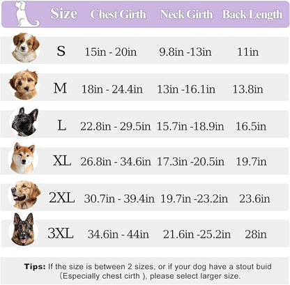 PETDSH Dog Coat Large, Windproof Dog Jacket with Warm Fleece Lining, Thickened Collar Dogs Winter Coat, Adjustable Reflective Pet Coats for Cold Weather (Purple, Large)