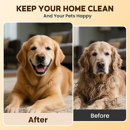 Deshedding Dog Brush & Pet Hair Remover Comb – Grooming Tool for Cats, Dogs, Rabbits, Horses, Hamsters | Itching Relief & Gift for Pet Lovers