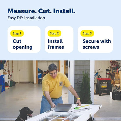 PetSafe Interior 2-Way Locking Cat Door - Allows Convenient Movement Between Rooms & Minimizes Scratching - Tinted Durable Plastic Privacy Door for Feeder & Litter Box