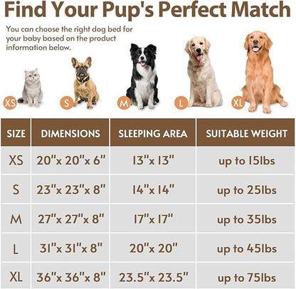 JOLLYVOGUE Calming Dog Beds Large Sized Dog, 36in Donut Washable Large Pet Bed, Anti-Slip & Anti-Anxiety Fluffy Faux Fur Round Dogs Bed, Fits up to 80 lbs Pets (Orange)