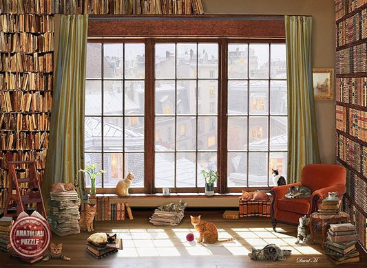 Anatolian Puzzle - Window Cats, 1000 Piece Jigsaw Puzzle, #1065, Multicolor (ANA1065)