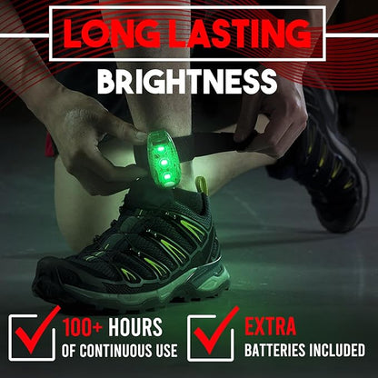 4 Pack LED Safety Light, Clip on Reflective Gear Lights for Walking at Night, Running, Jogging, High Visibility Strobe Light Accessories for Runners, Kids, Hiking, Kayak, Cycling, Camping, Boat