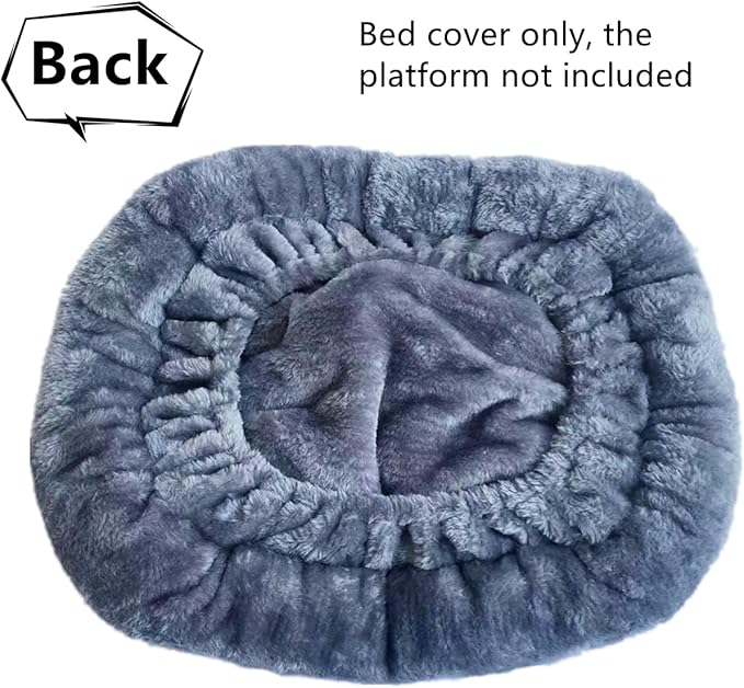 SHENGOCASE Cat Tree Tower Accessories Replacement Parts Top Cushion Bed Cover for Cat Perch with Elastic Band (11.8" x 15.7", Grey)