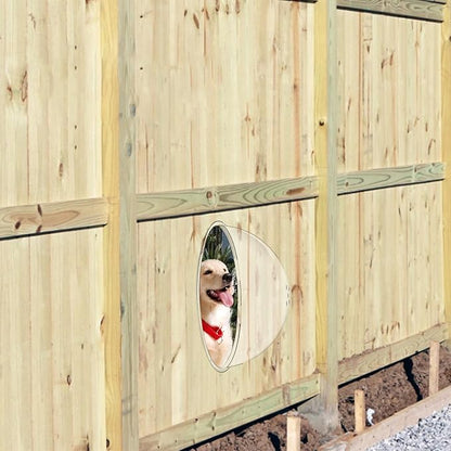 2 PCS Dog Fence Window with Air Holes, Clear Acrylic Pet Dome View, Bubble Peek Window Playground Doggie Fence Window, Inside Length 11.8 Inch and Deep 6 Inch, for Dog Cat Transparent